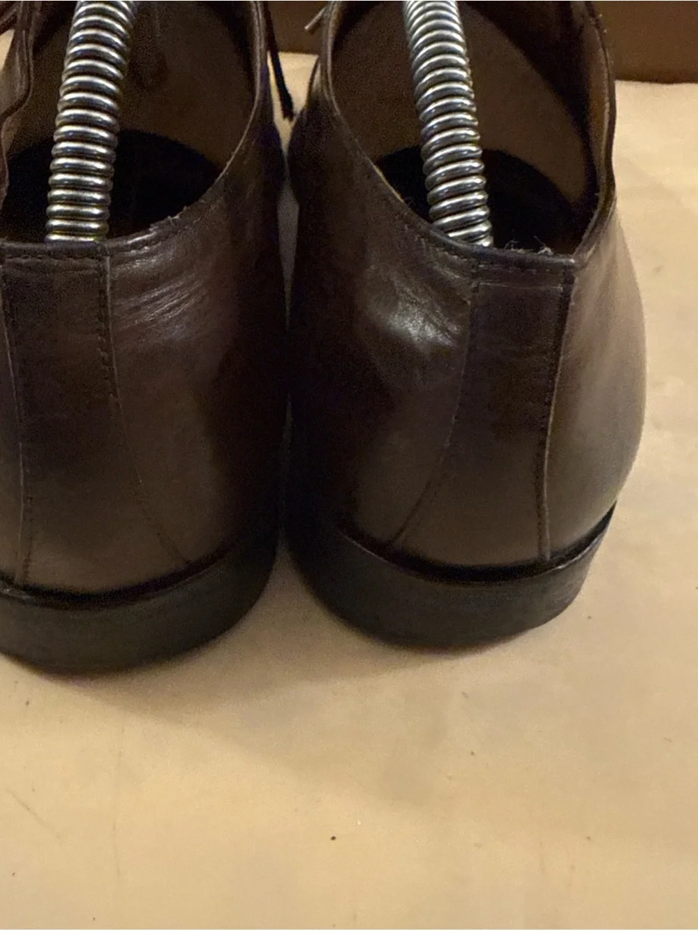 Salvatore Ferragamo Studio Cap Toe Oxford Shoes Men's 8.5 D Brown Leather Italy